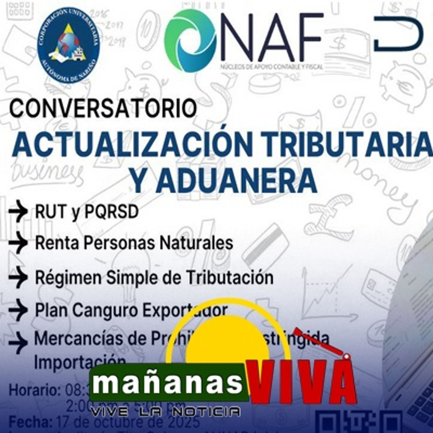 AUNAR Ipiales invita a participar en capacitación en Actualización Tributaria y Aduanera