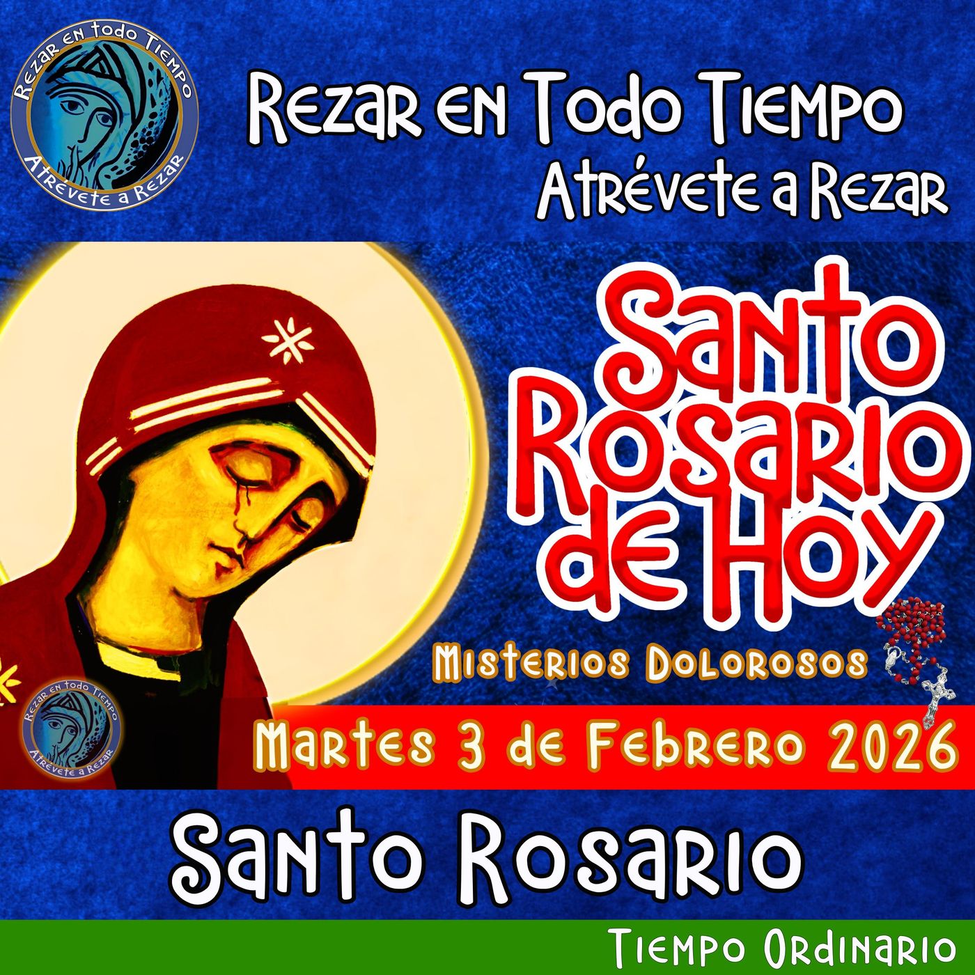 Santo Rosario de hoy Martes 3 de Febrero 2026 🌹 MISTERIOS DOLOROSOS. Santorosariodeldia episode artwork