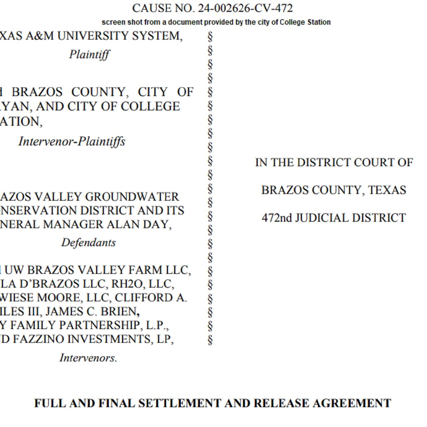 Lawsuit settlement reduces the amount of water being exported out of Brazos and Robertson counties episode artwork