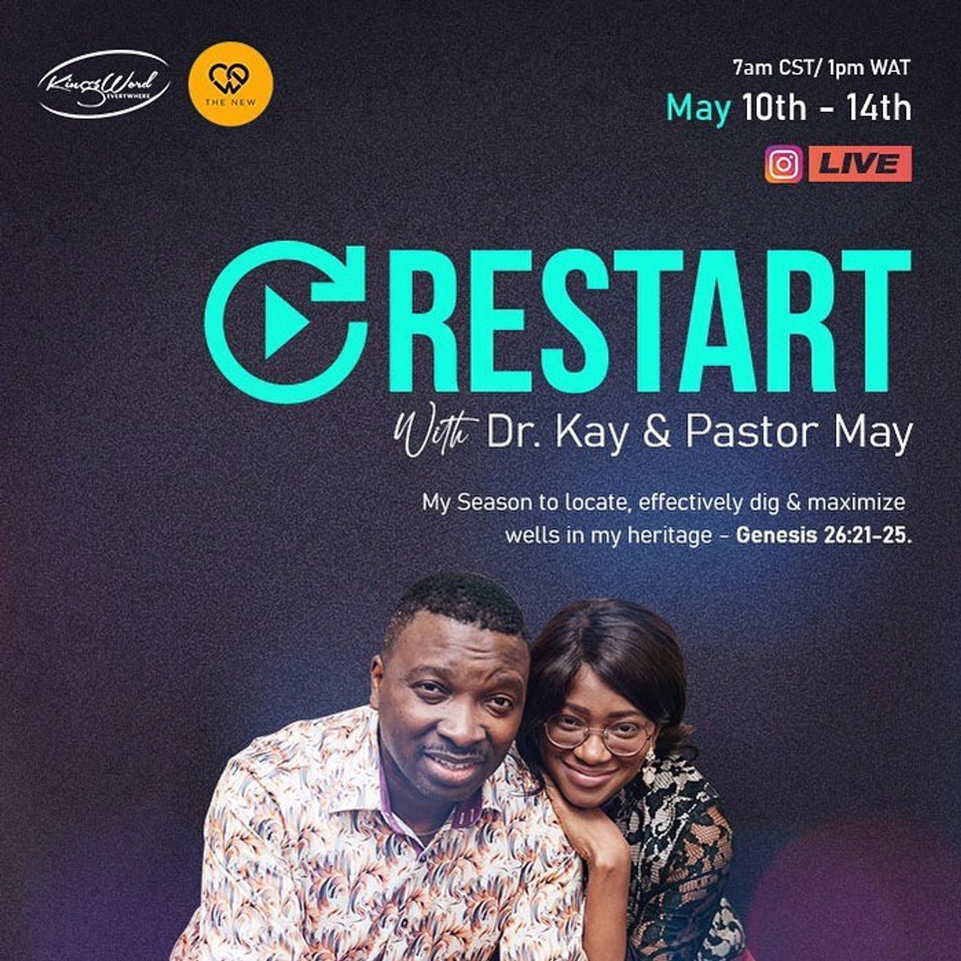 Restart with Dr.Kay & Pastor May - 14th May 2021 episode artwork