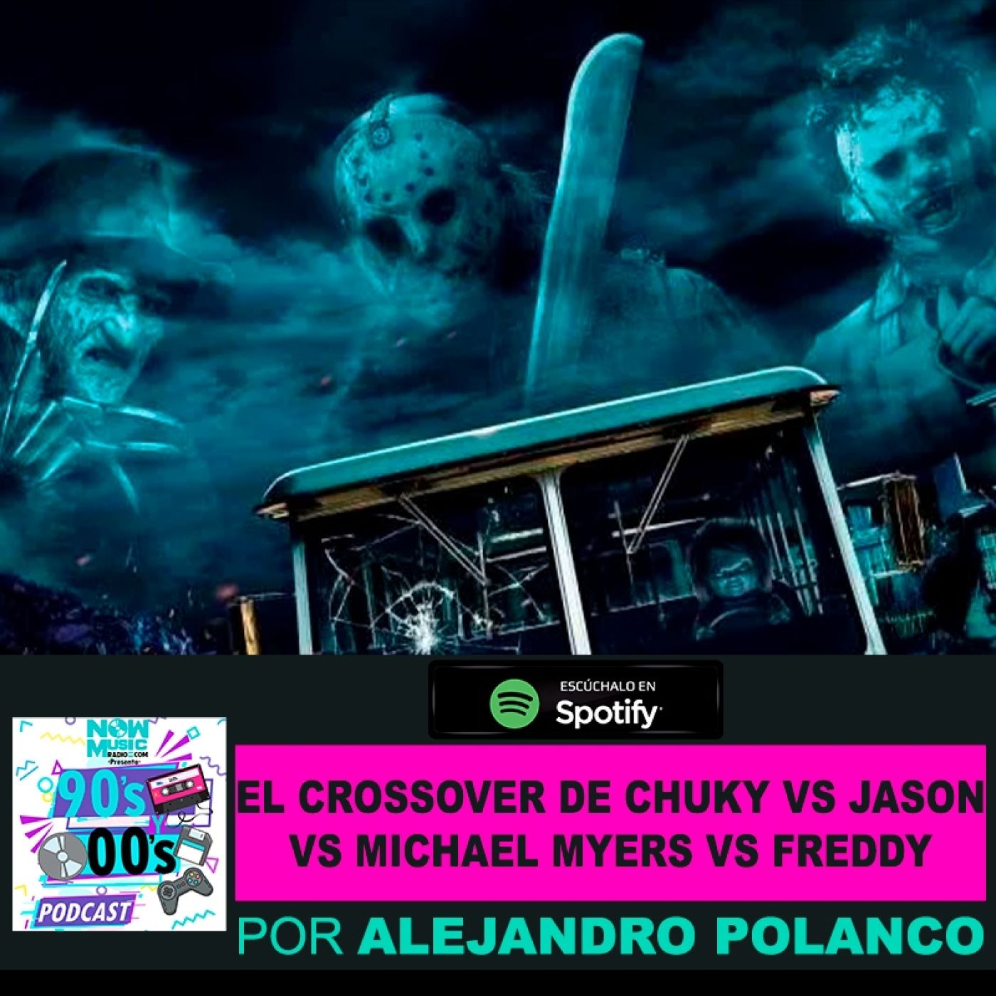 El crossover de Jason vs Freddy vs Michael Myers vs Chucky episode artwork