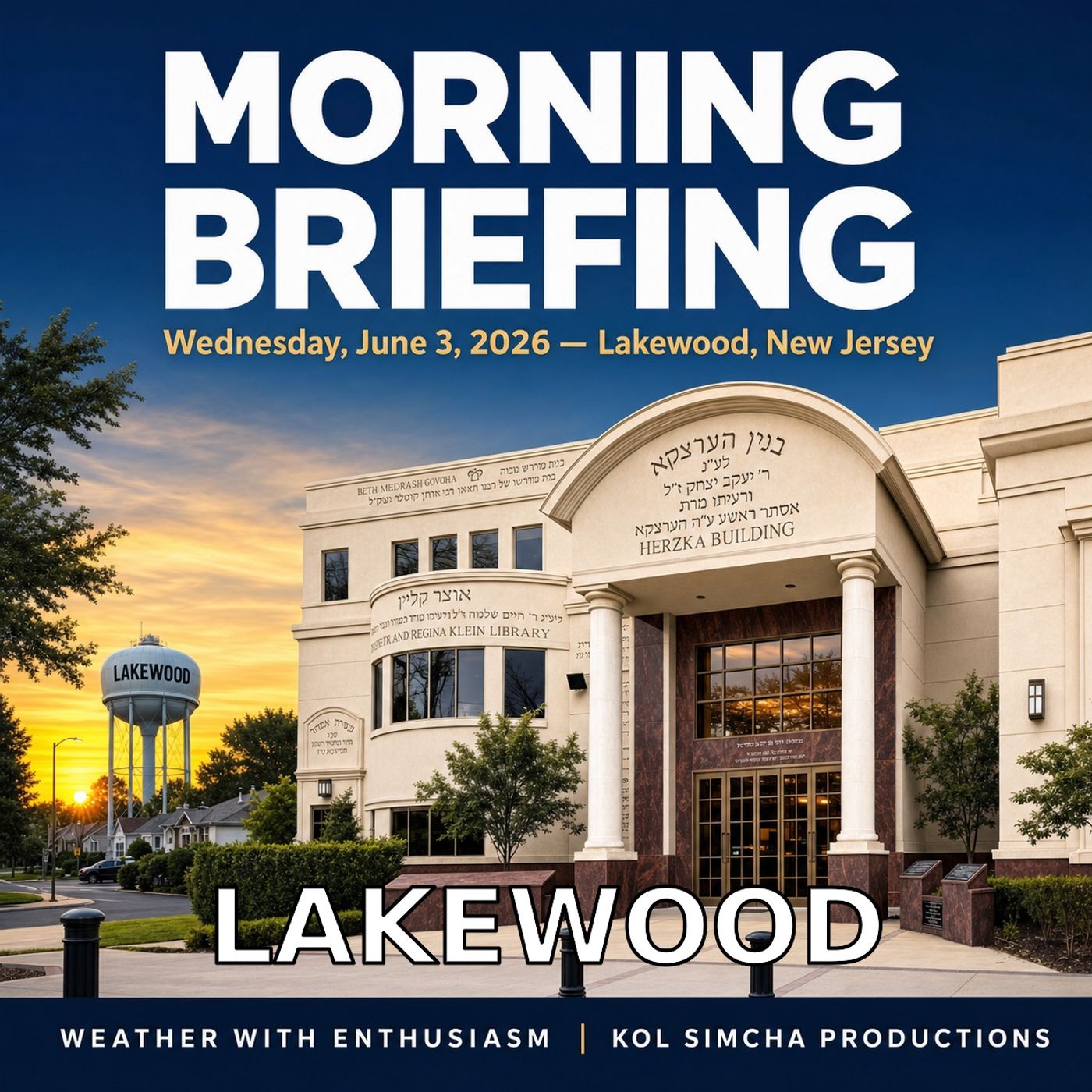 Lakewood Morning Briefing — Wednesday, June 3, 2026 | Zmanim, NWS New Jersey and More episode artwork