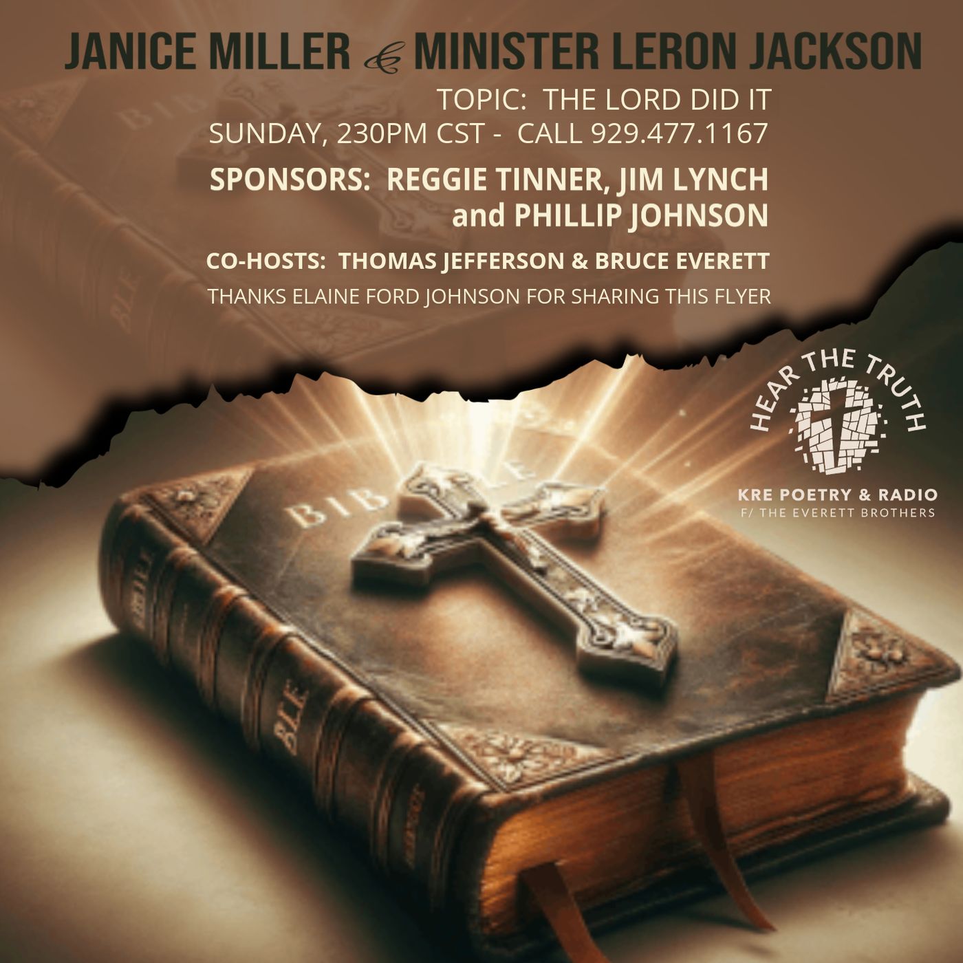 KRE POETRY AND RADIO - EP 87 (GUESTS:  JANICE MILLER & MINISTER JACKSON) episode artwork
