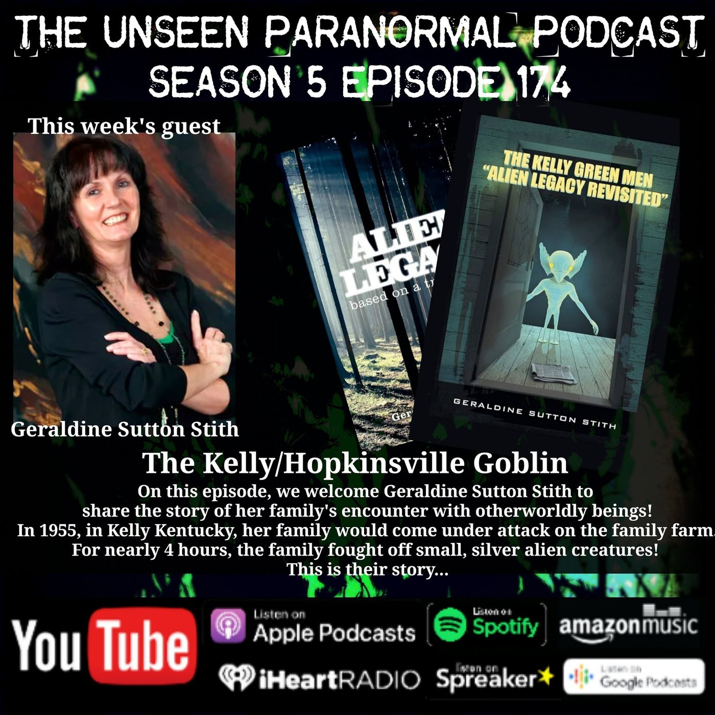 The Hopkinsville Goblin Incident/Kelly Green Men with Geraldine Sutton Stith - podcast episode cover