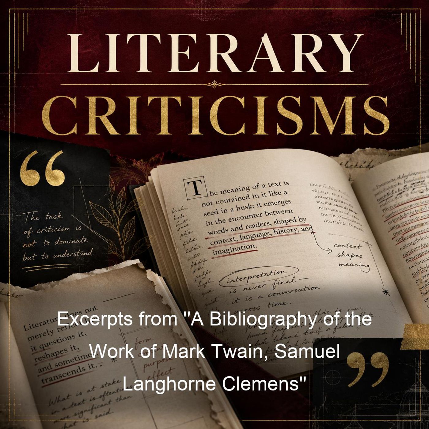 Excerpts from ''A Bibliography of the Work of Mark Twain, Samuel Langhorne Clemens'' podcast artwork