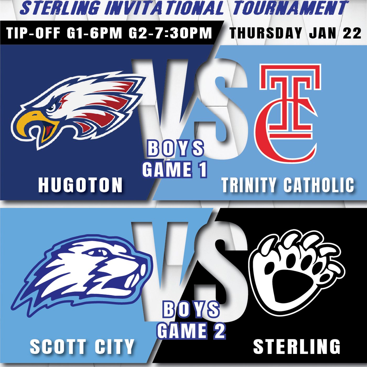 Hutchinson Trinity Catholic Celtics vs Hugoton Eagles Boys High School Basketball (Sterling Invitational-January 22, 2026) episode artwork
