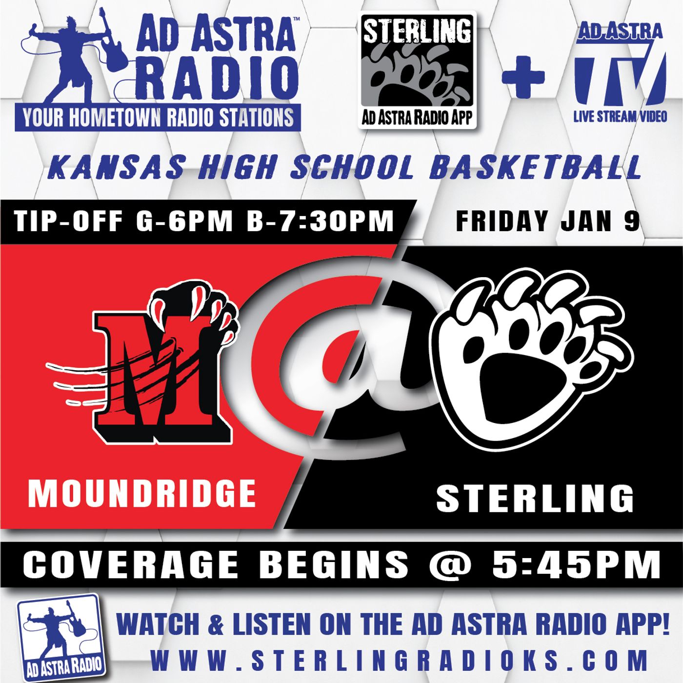 Moundridge Wildcats at Sterling Blackbears High School Basketball (January 9, 2026) episode artwork