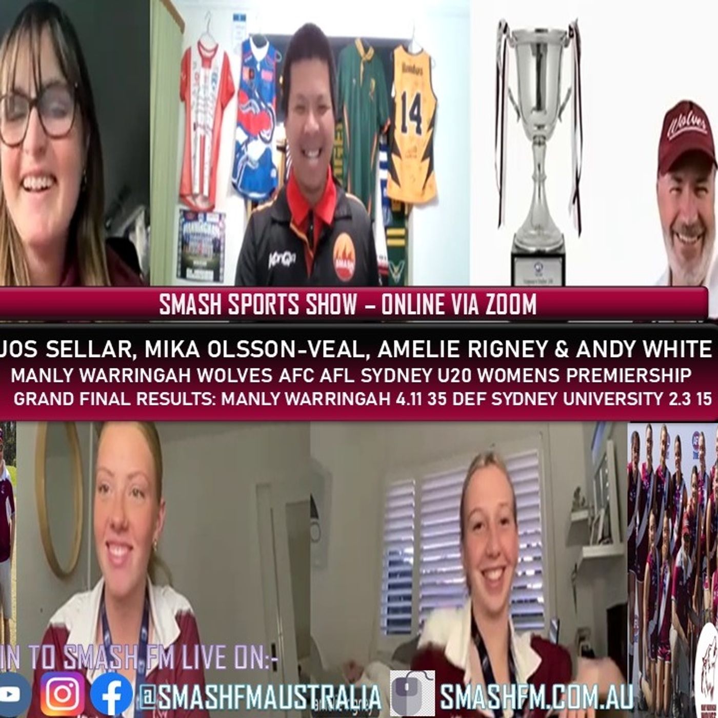 SSS15THYR: Manly Warringah Wolves AFL Sydney U20 Womens Premiership Interviews 071025