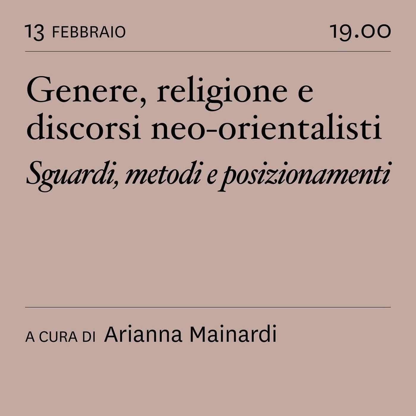 Genere, religione e discorsi neo-orientalisti. Sguardi, metodi e posizionamenti episode artwork