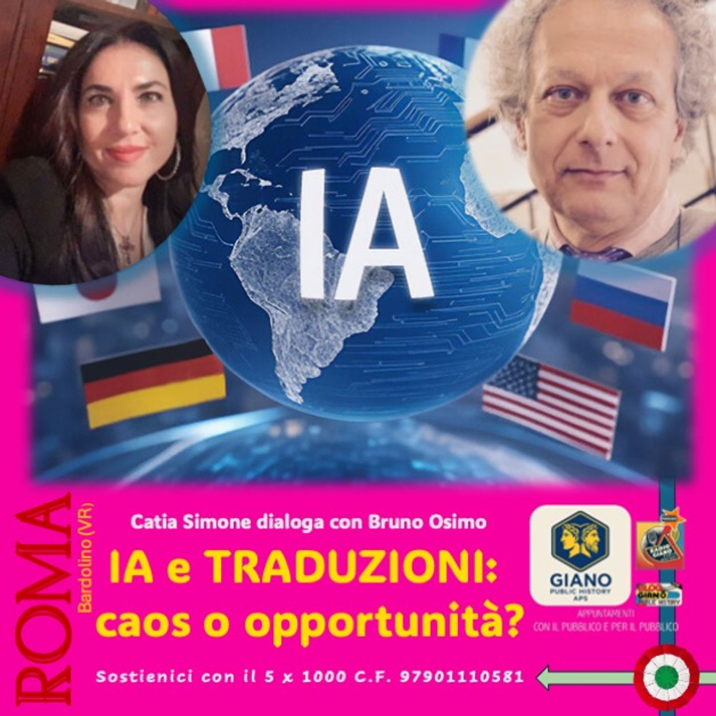 IA e TRADUZIONI:  caos o opportunità? Catia Simone dialoga con Bruno Osimo