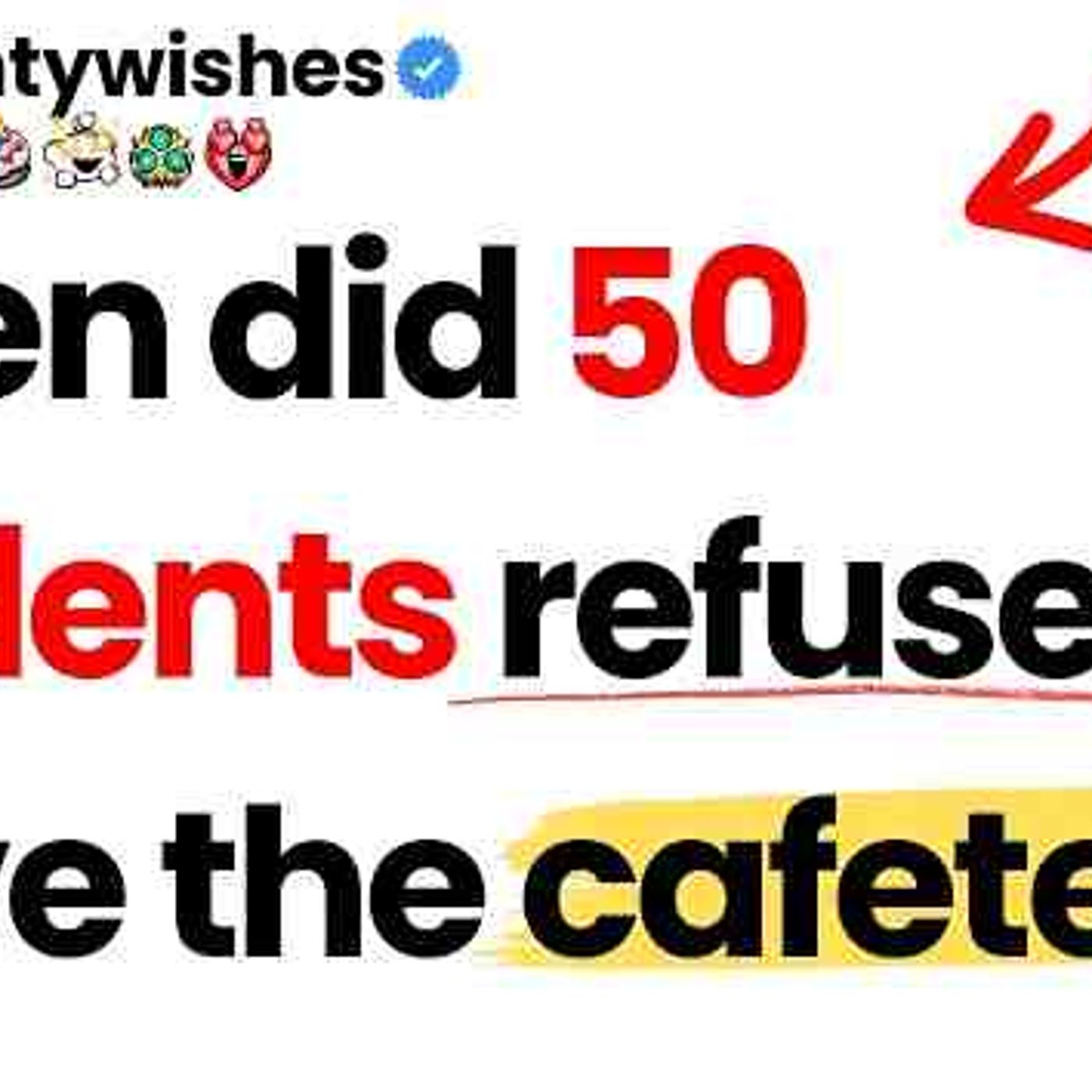 When did 50 students refuse to leave the cafeteria episode artwork