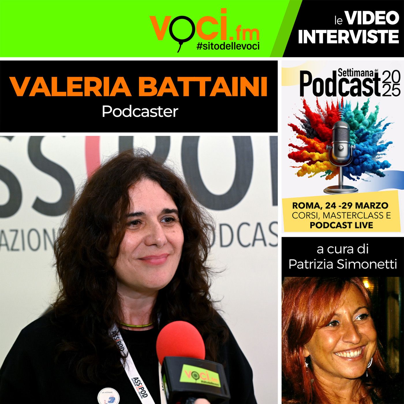 SETTIMANA DEL PODCAST 2025: VALERIA BATTAINI su VOCI.fm - clicca PLAY e ascolta l'intervista episode artwork