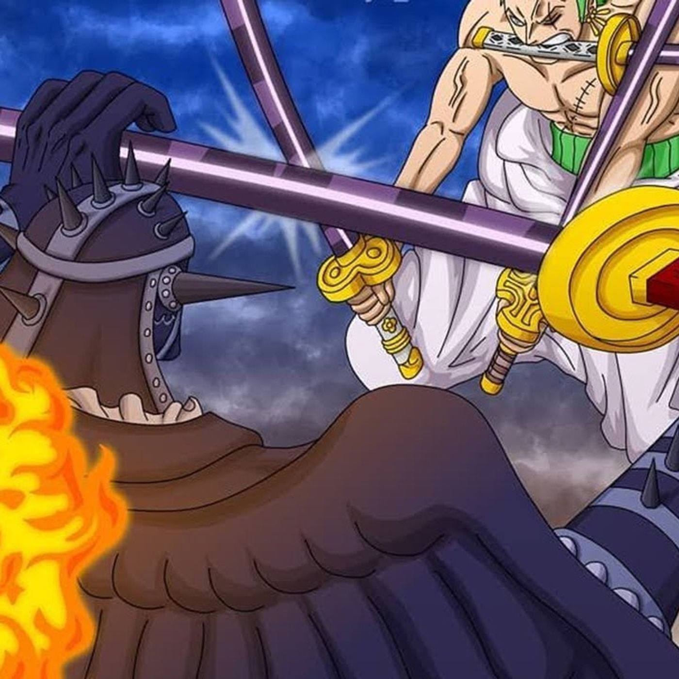 Marco VS King and Queen  One Piece 1022 