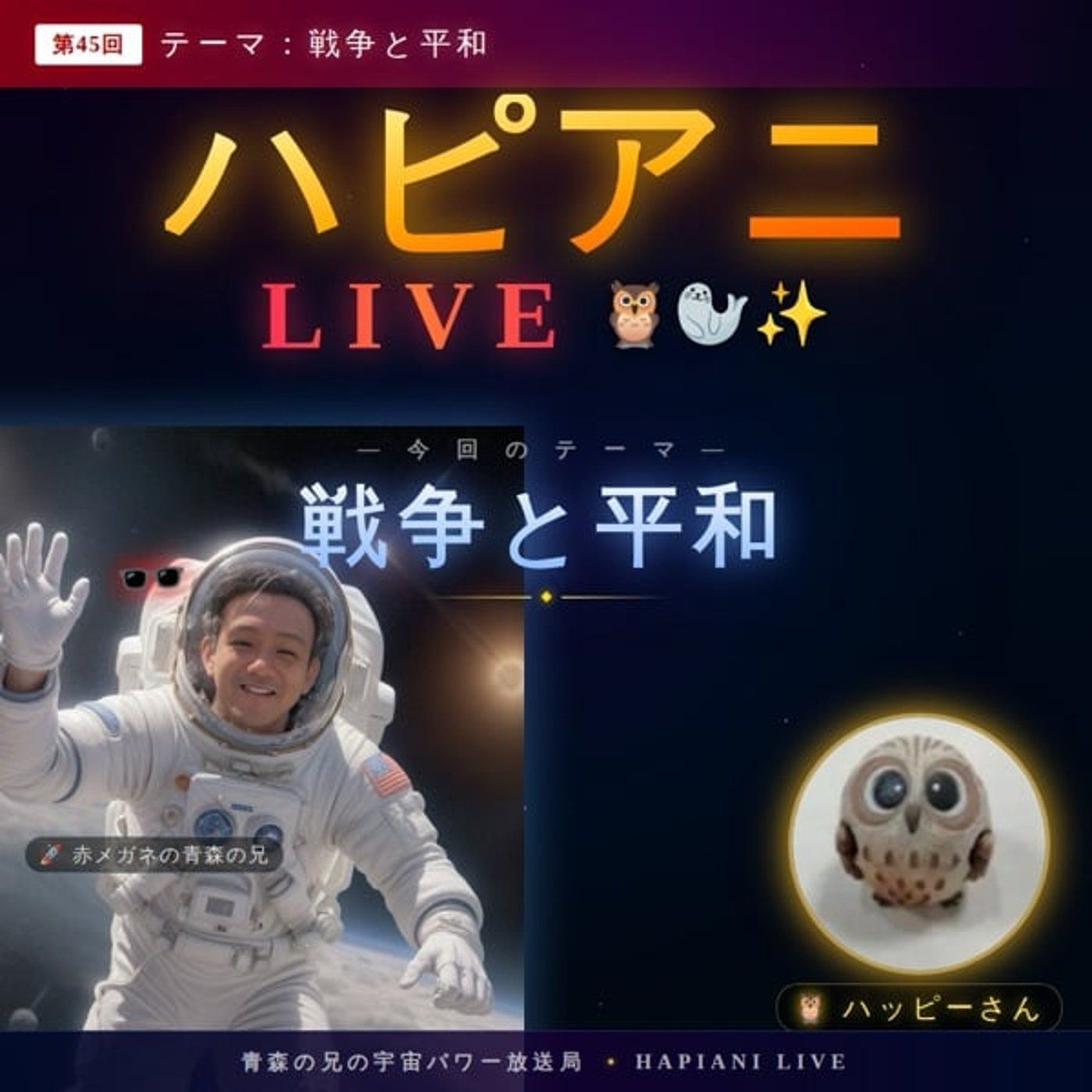 「戦争と平和」ハピアニLIVE🦉🦭✨ episode artwork