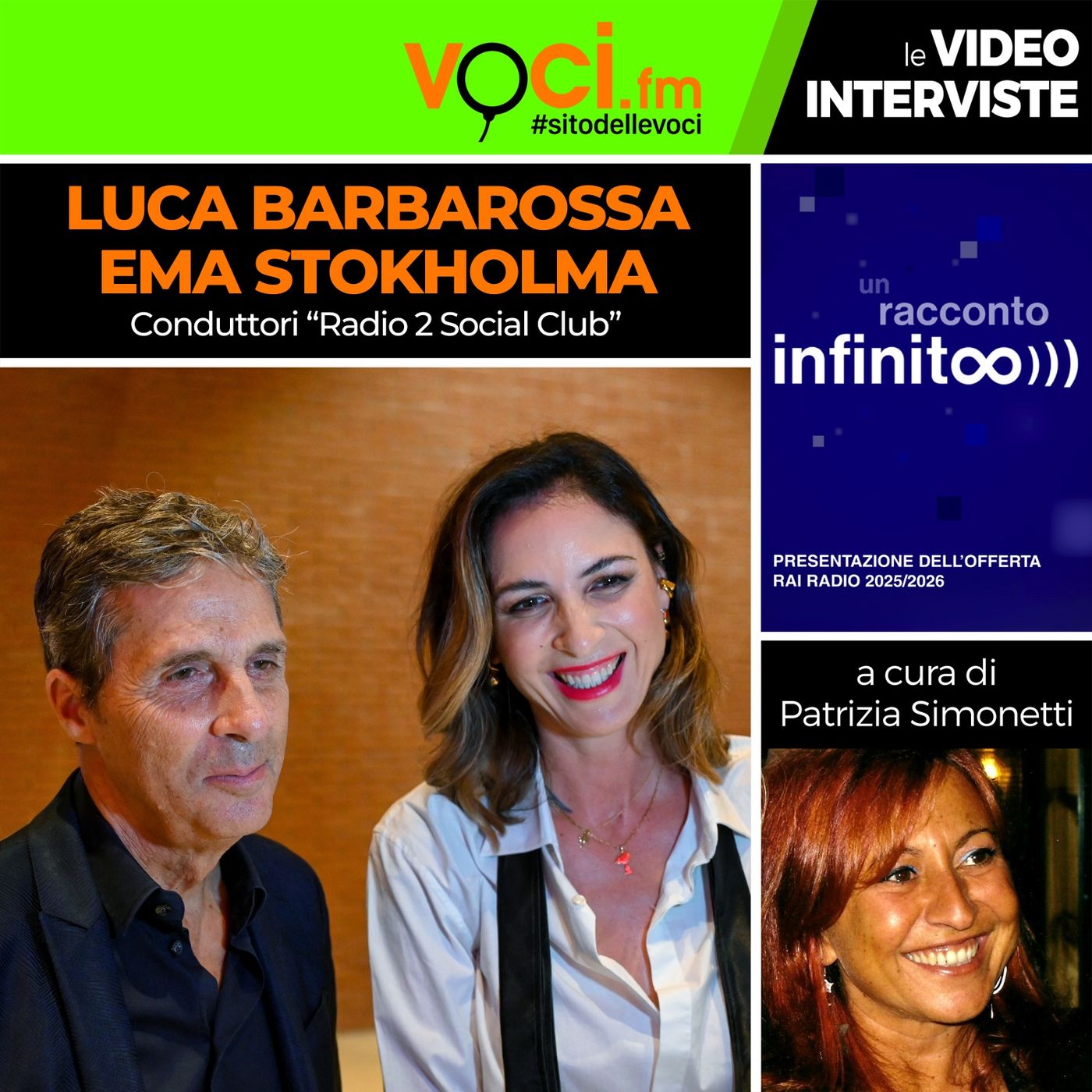 Offerta Radio RAI 2025/26: Luca Barbarossa e Ema Stokholma su VOCI.fm