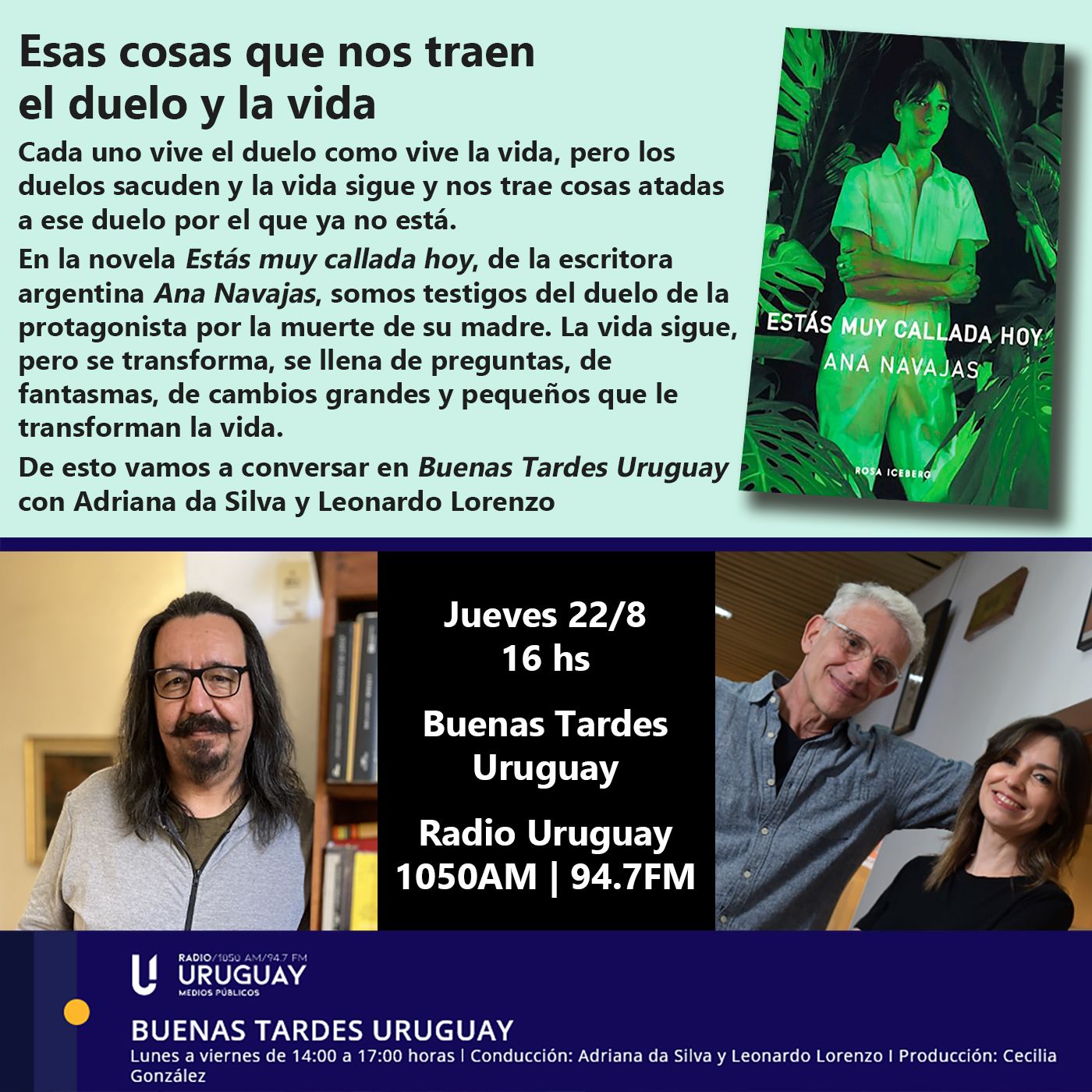 Buenas Tardes Uruguay | Estás muy callada hoy | Ana Navajas | 22-08-24 episode artwork