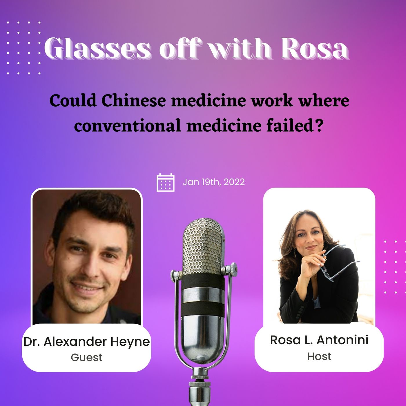 Glasses off with Rosa