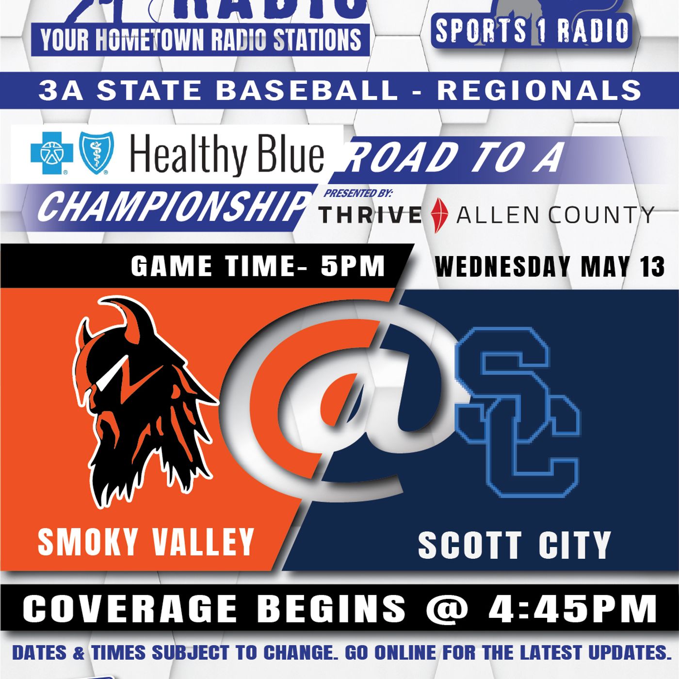Smoky Valley Vikings at Scott City High School Baseball (Regional-May 13, 2026) episode artwork