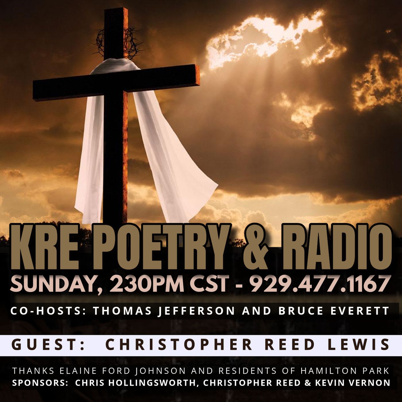 KRE POETRY AND RADIO - EP 98 (GUEST: CHRISTOPHER REED LEWIS) episode artwork