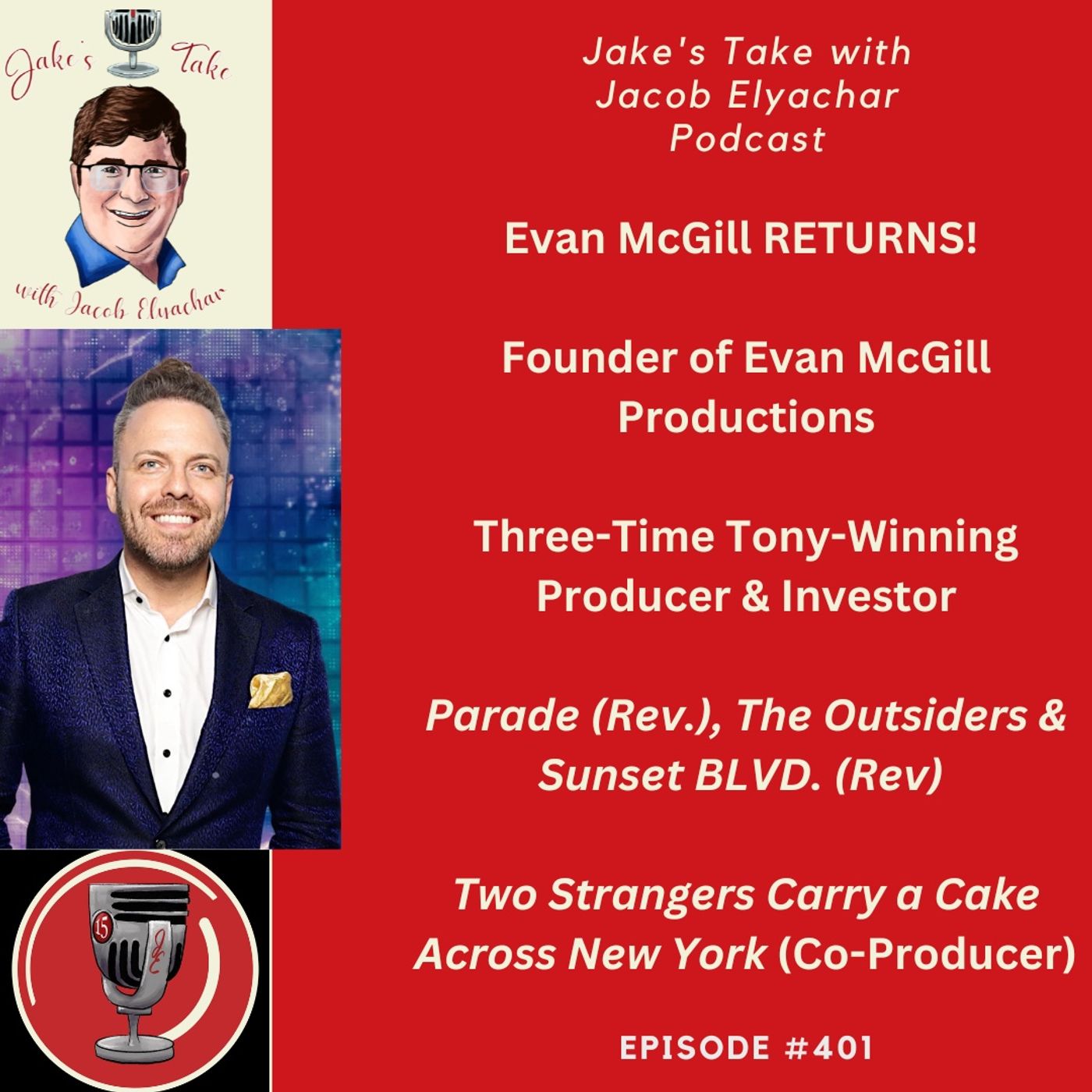 Tony Winning Producer EVAN MCGILL RETURNS + TALKS ‘Sunset Blvd’ & ‘2 Strangers’ | JTWJE15 EP #401 Tony Winning Producer EVAN MCGILL RETURNS + TALKS ‘Sunset Blvd’ & ‘2 Strangers’ | JTWJE15 EP #401