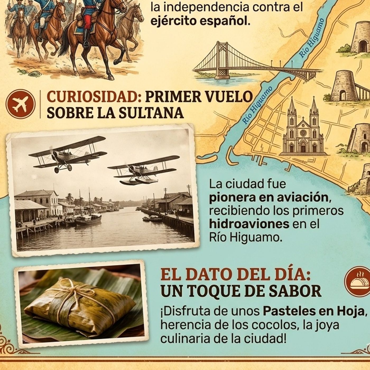 Primera ciudad del país en tener un hidroavión en el Río Higuamo.