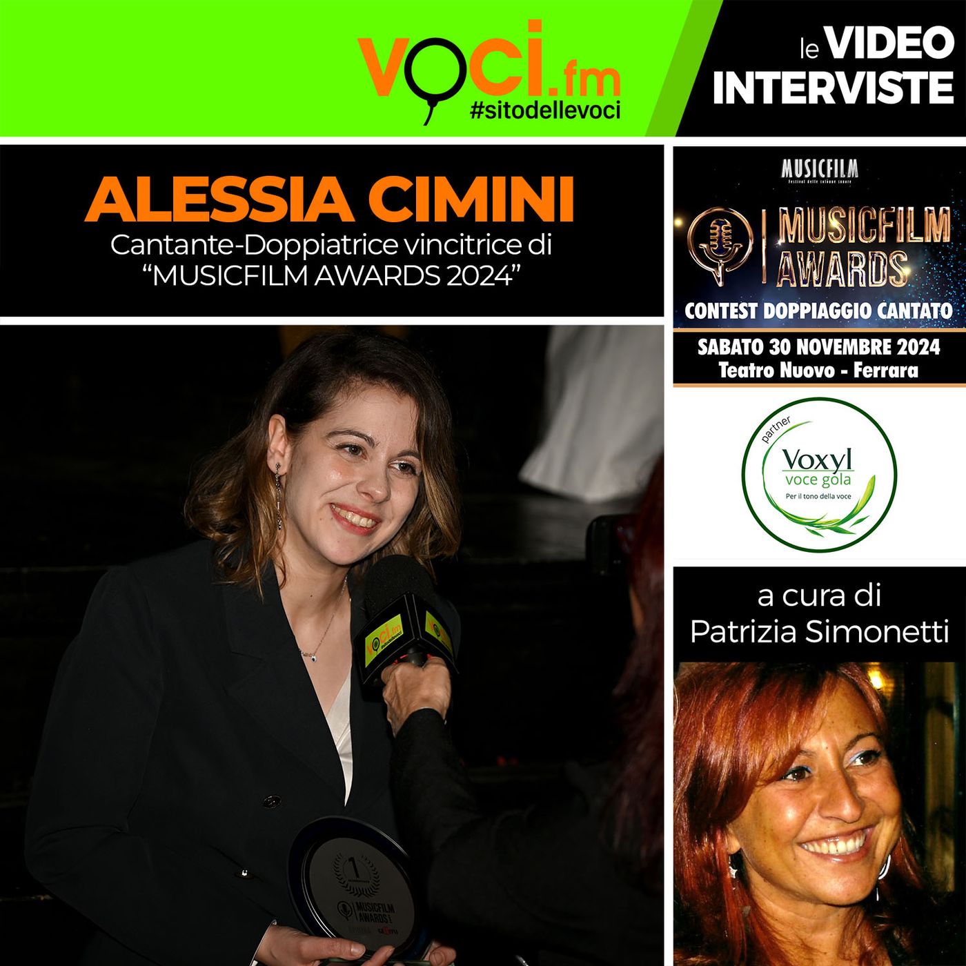 ALESSIA CIMINI su VOCI.fm da "MUSICFILM AWARDS 2024" - clicca play e ascolta l'intervista episode artwork