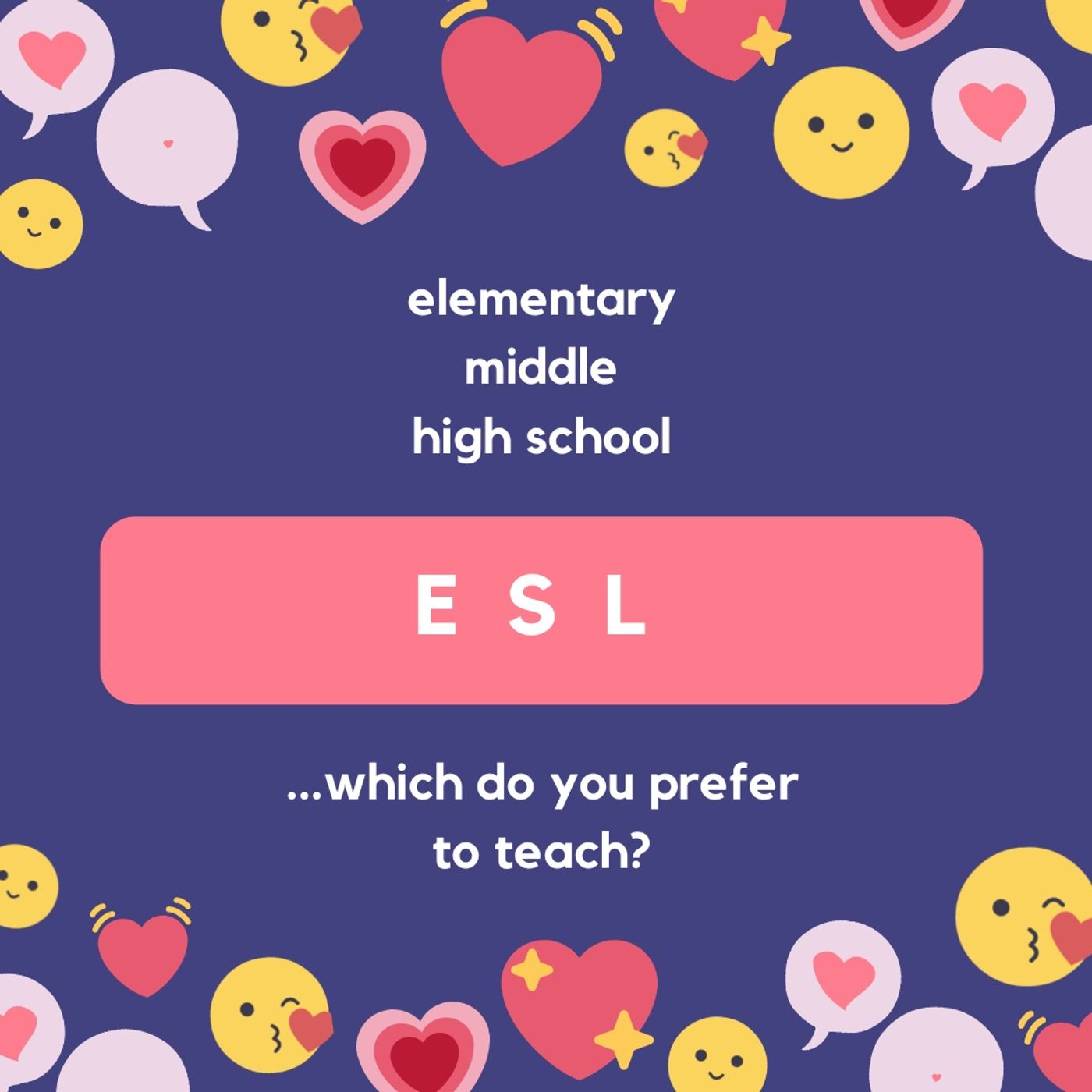 Comparing Elem, Middle, High School ESL