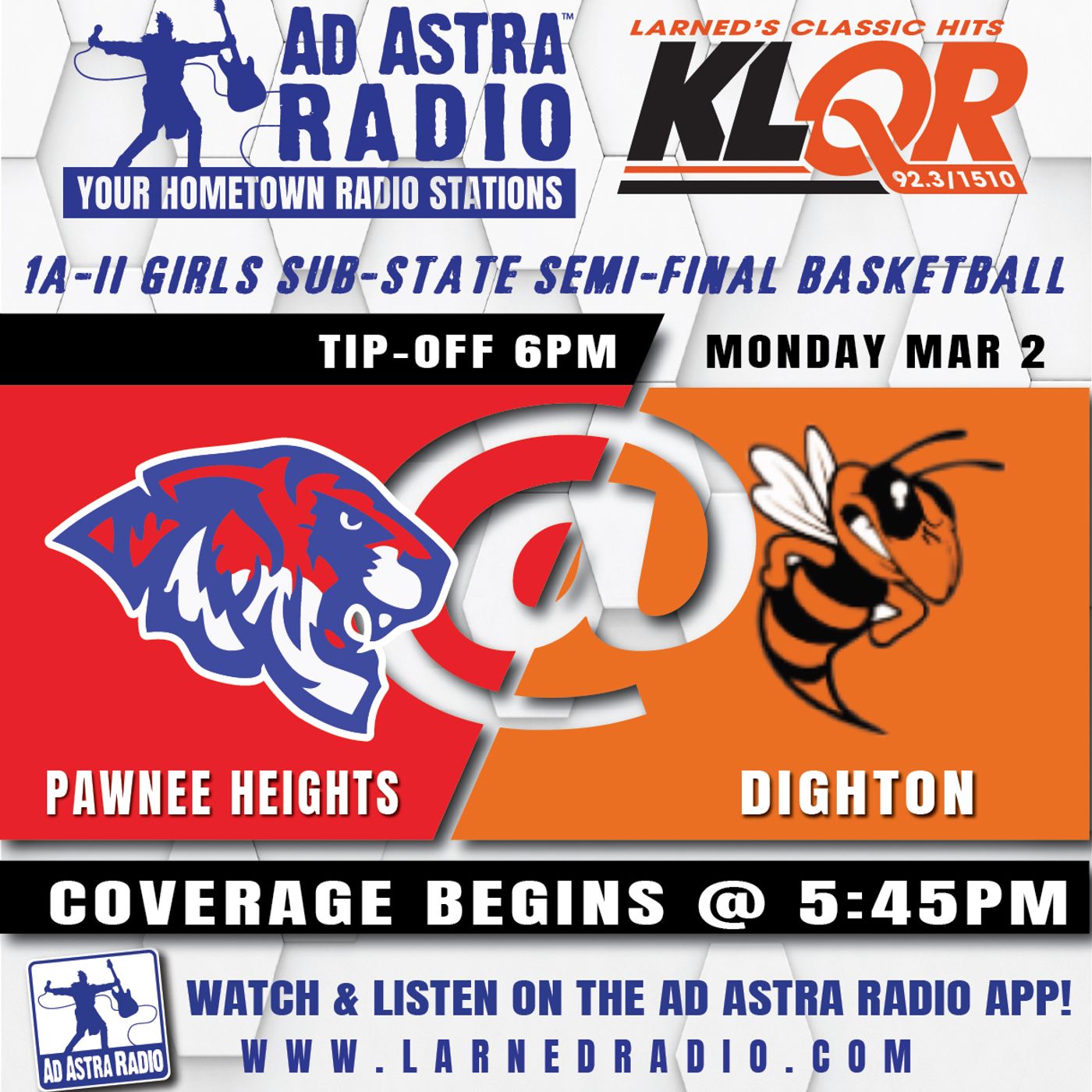 Pawnee Heights Lady Tigers at Dighton Lady Hornets High School Basketball (1A-II Substate Semifinal-March 2, 2026) episode artwork