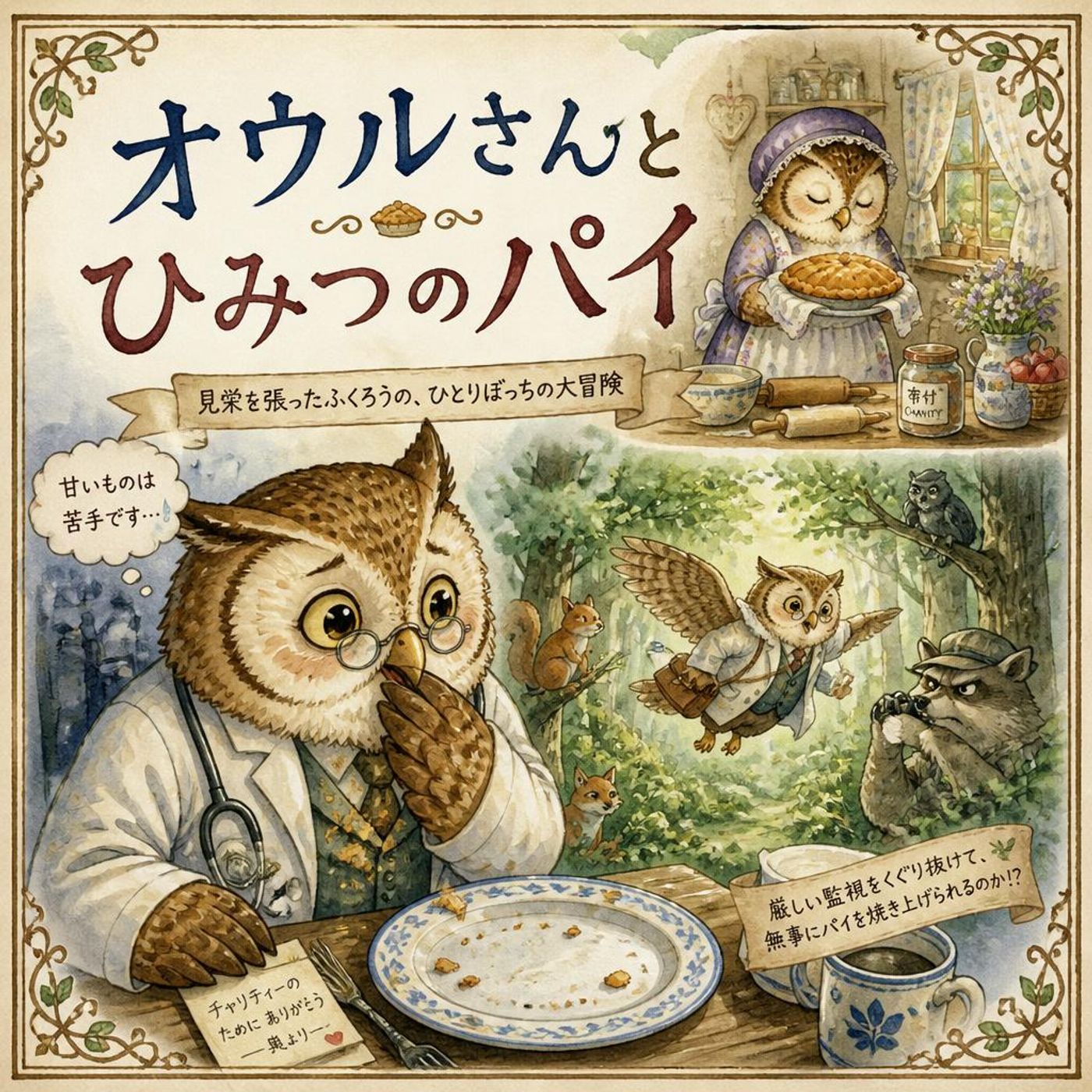 【動物の物語】ふくろうのオウルさんと夜中に消えた特製パイ episode artwork