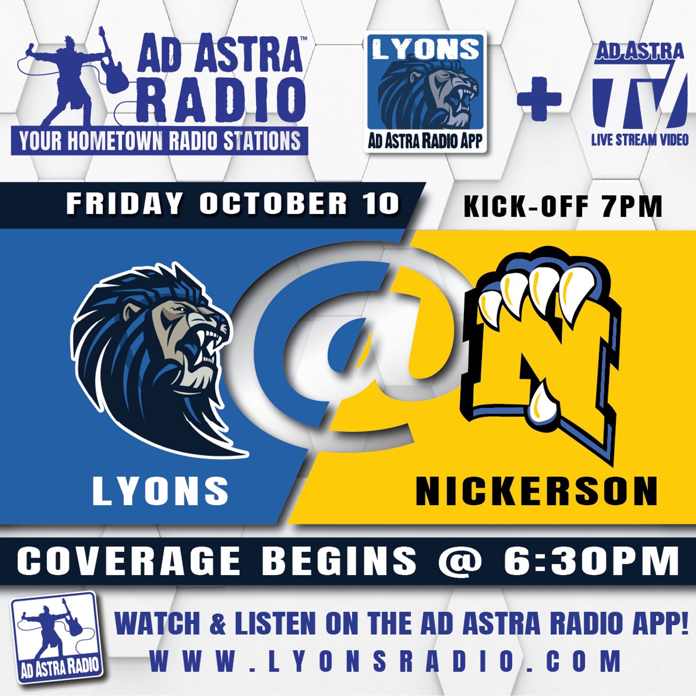 Lyons Lions at Nickerson Panthers Football (October 10, 2025) episode artwork