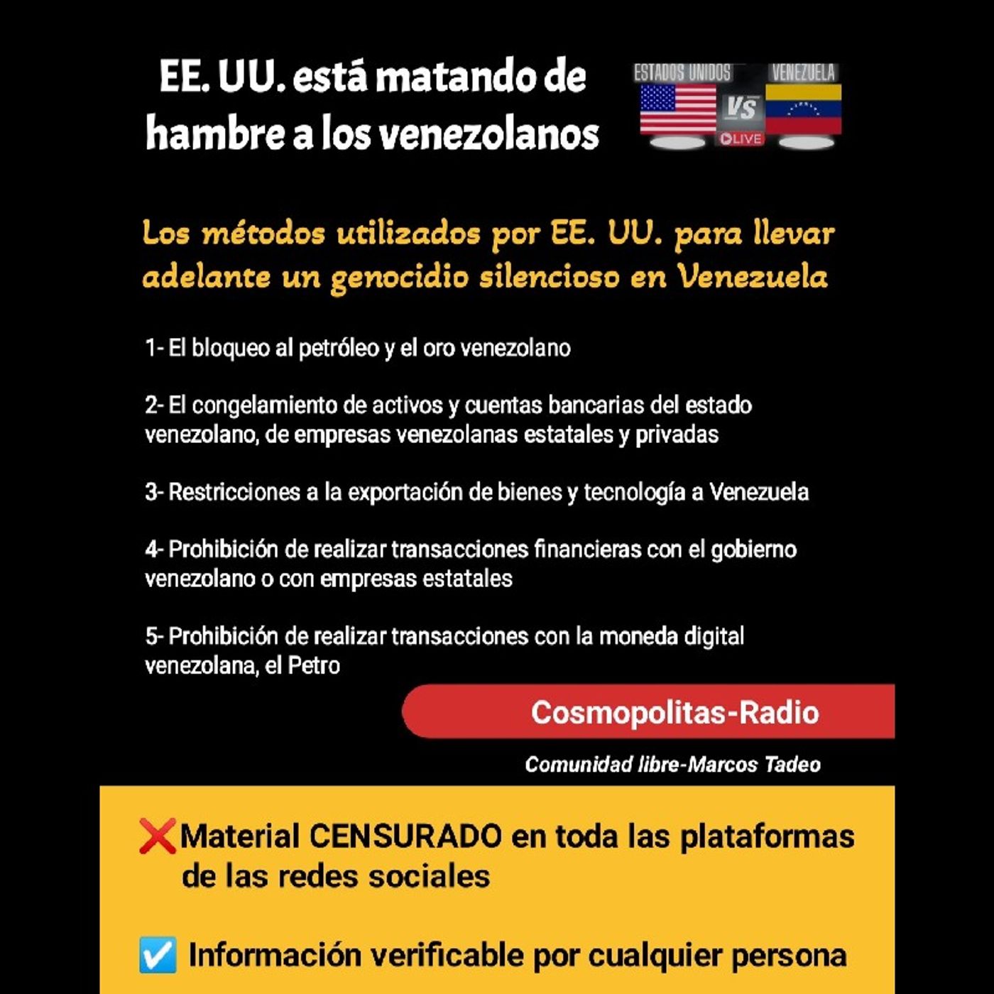 Marcos Tadeo and Comunidad Libre