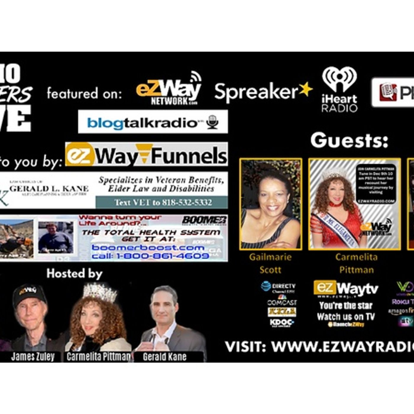 Radio Boomers Live with Janet Zipper, Gail Marie Scott and Carmelita Pittman episode artwork