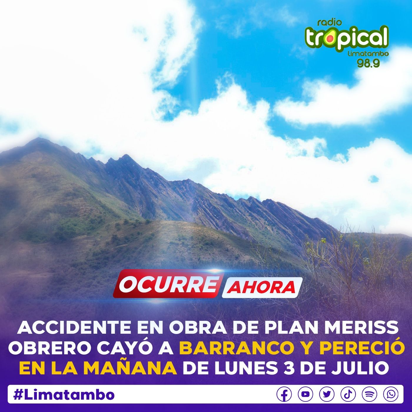 📻😀 radio en vivo desde Limatambo - accidente Plan Meriss 04/07/2023 episode artwork