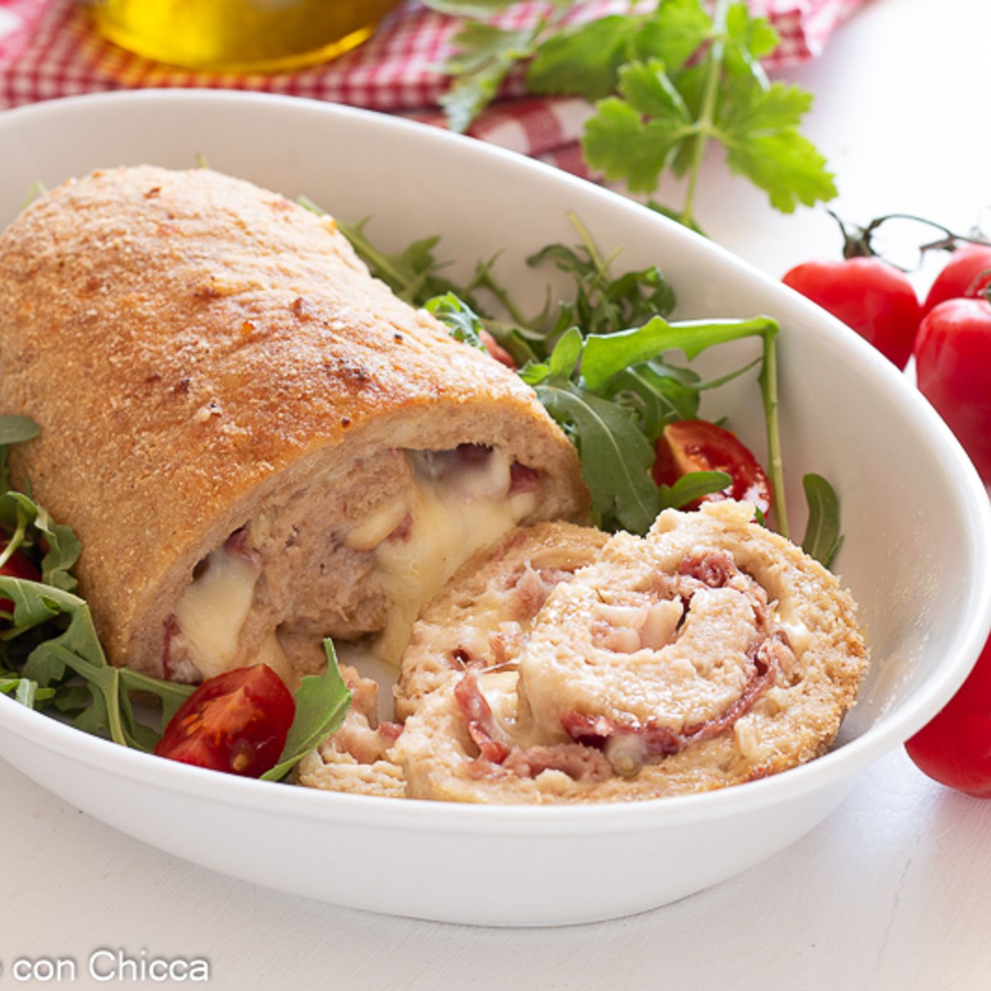 Polpettone di pollo con speck