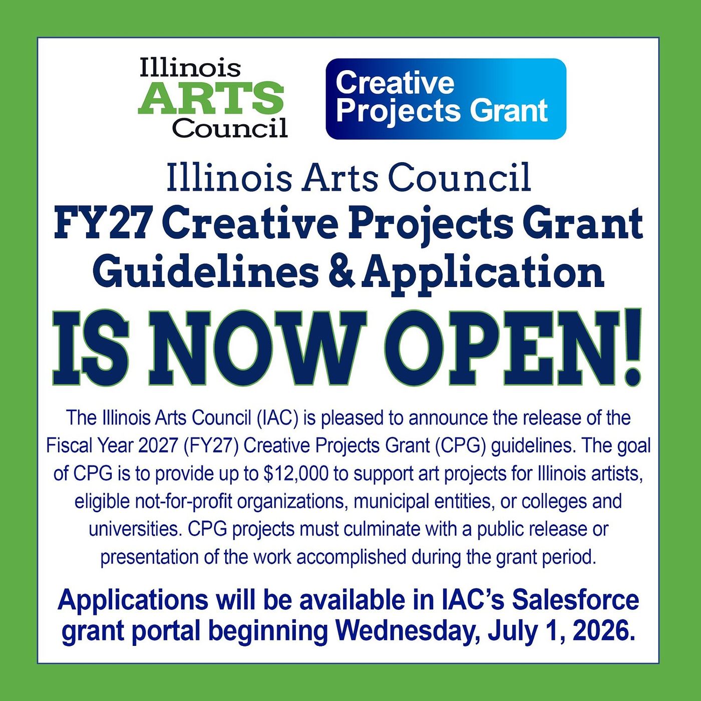 Illinois Arts Council opens Creative Projects Grant applications episode artwork