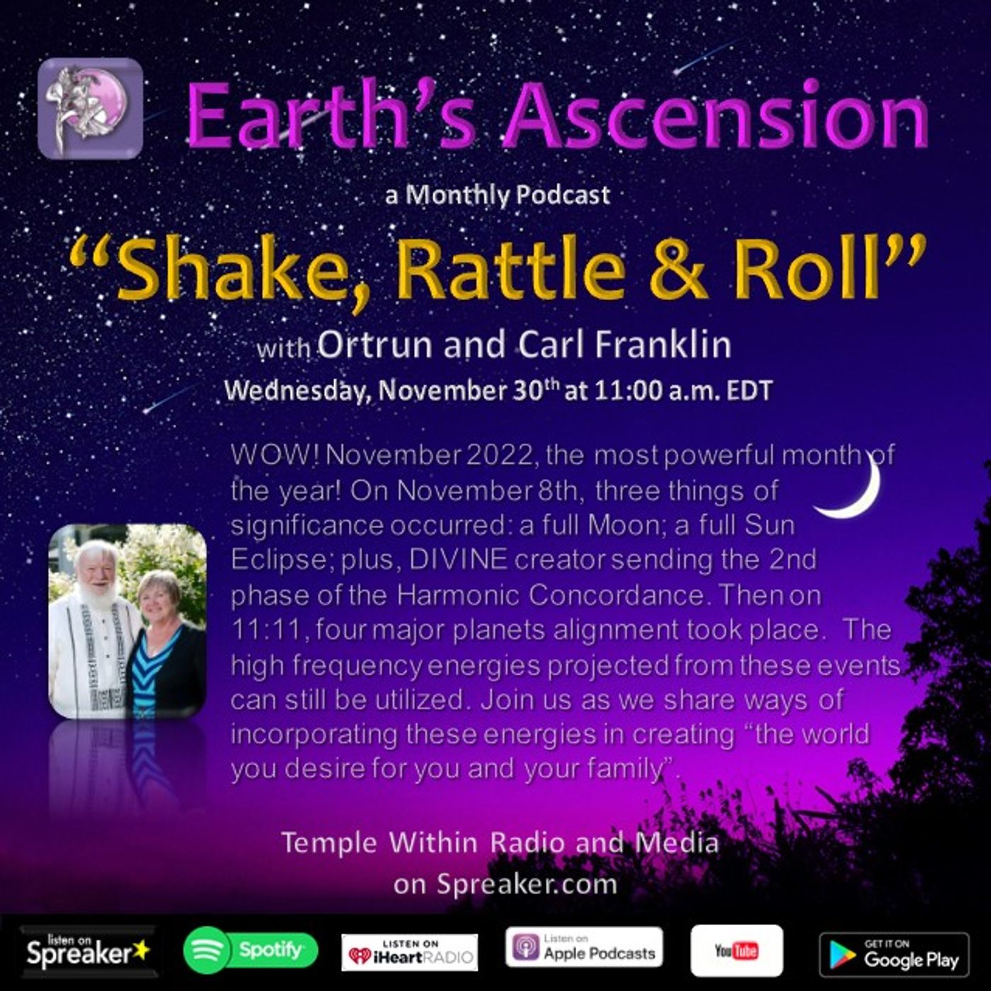 Earth\'s Ascension with Ortrun and Carl Franklin