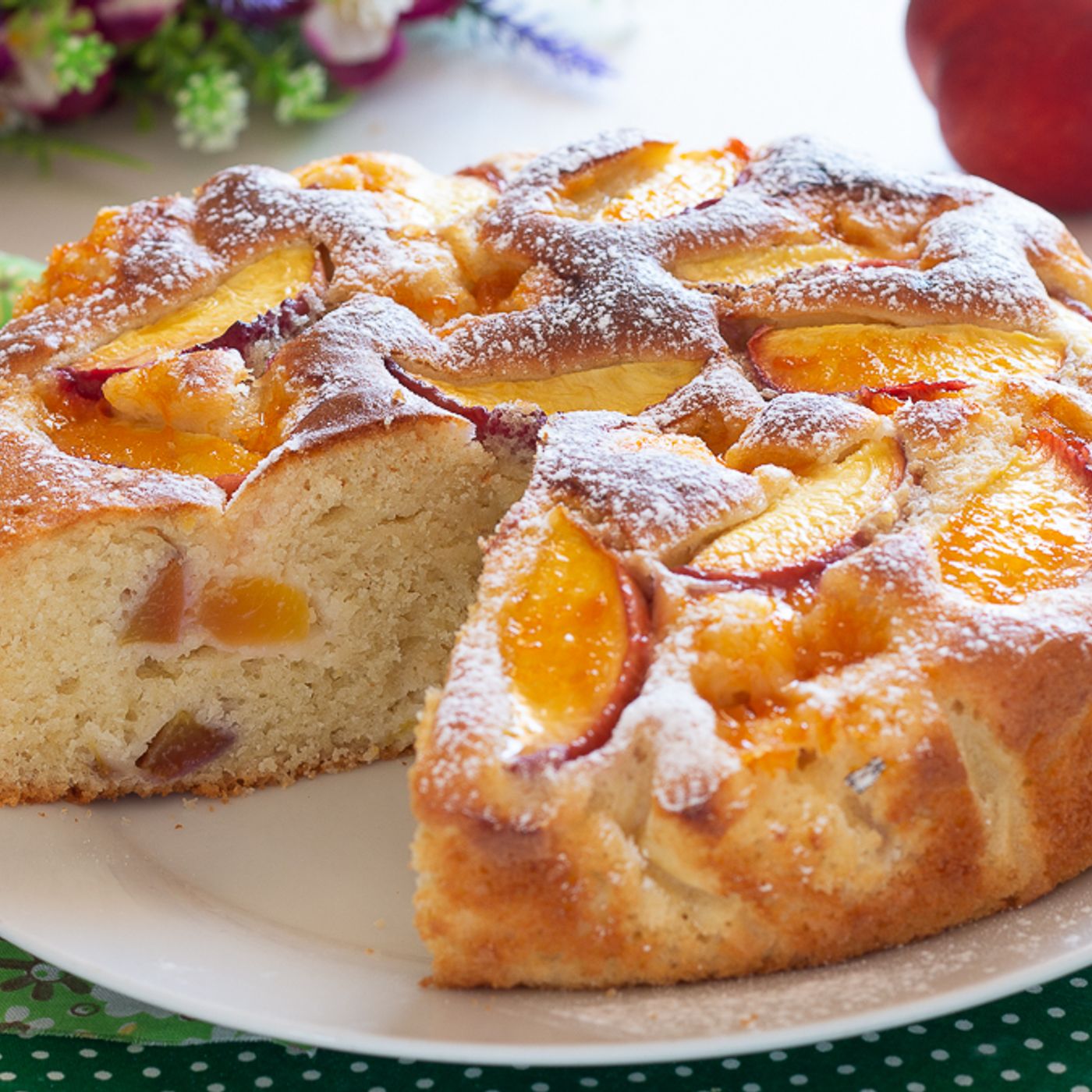 Torta di pesche velocissima