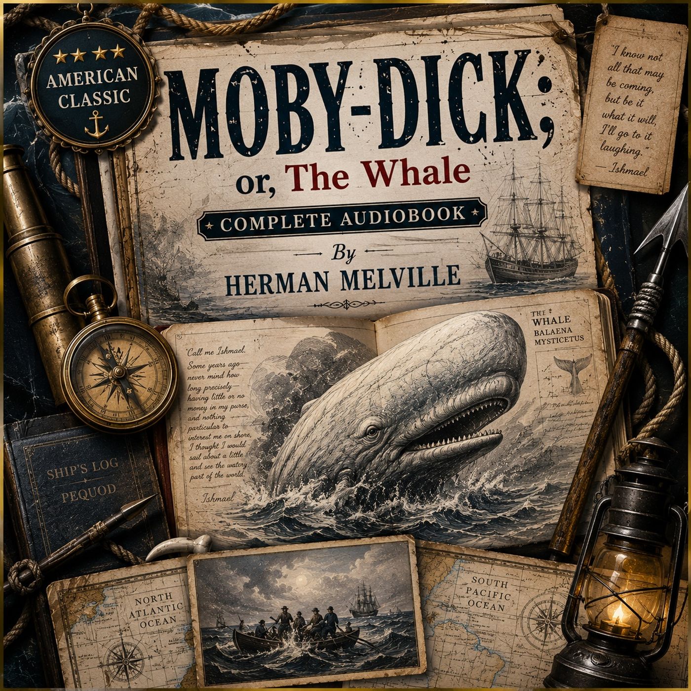 Moby-Dick; or, The Whale by Herman Melville | Complete Audiobook | Epic Sea Adventure, Obsession & the Great White Whale Part 1 episode artwork