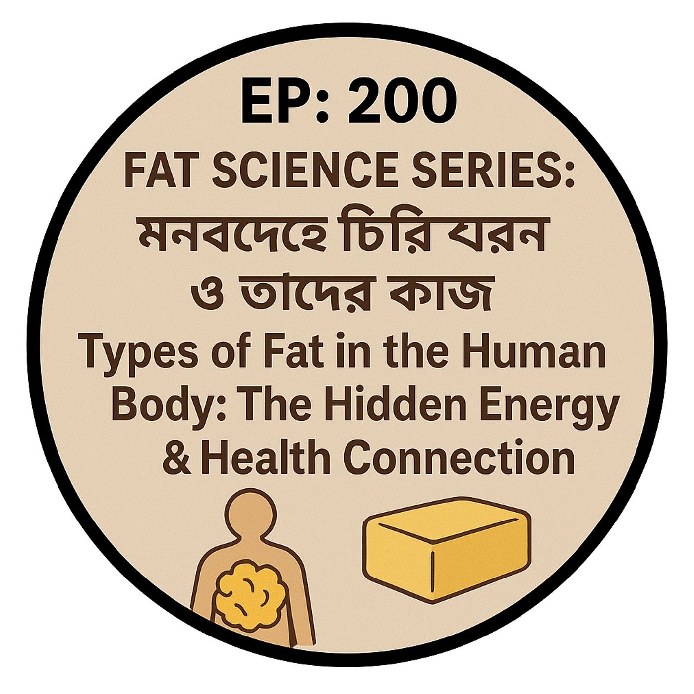 EP-200 | FAT SCIENCE SERIES: 11. মানবদেহে চর্বির ধরন ও তাদের কাজ 🧈🧬 Types of Fat in the Human Body: The Hidden Energy & Health Connection episode artwork