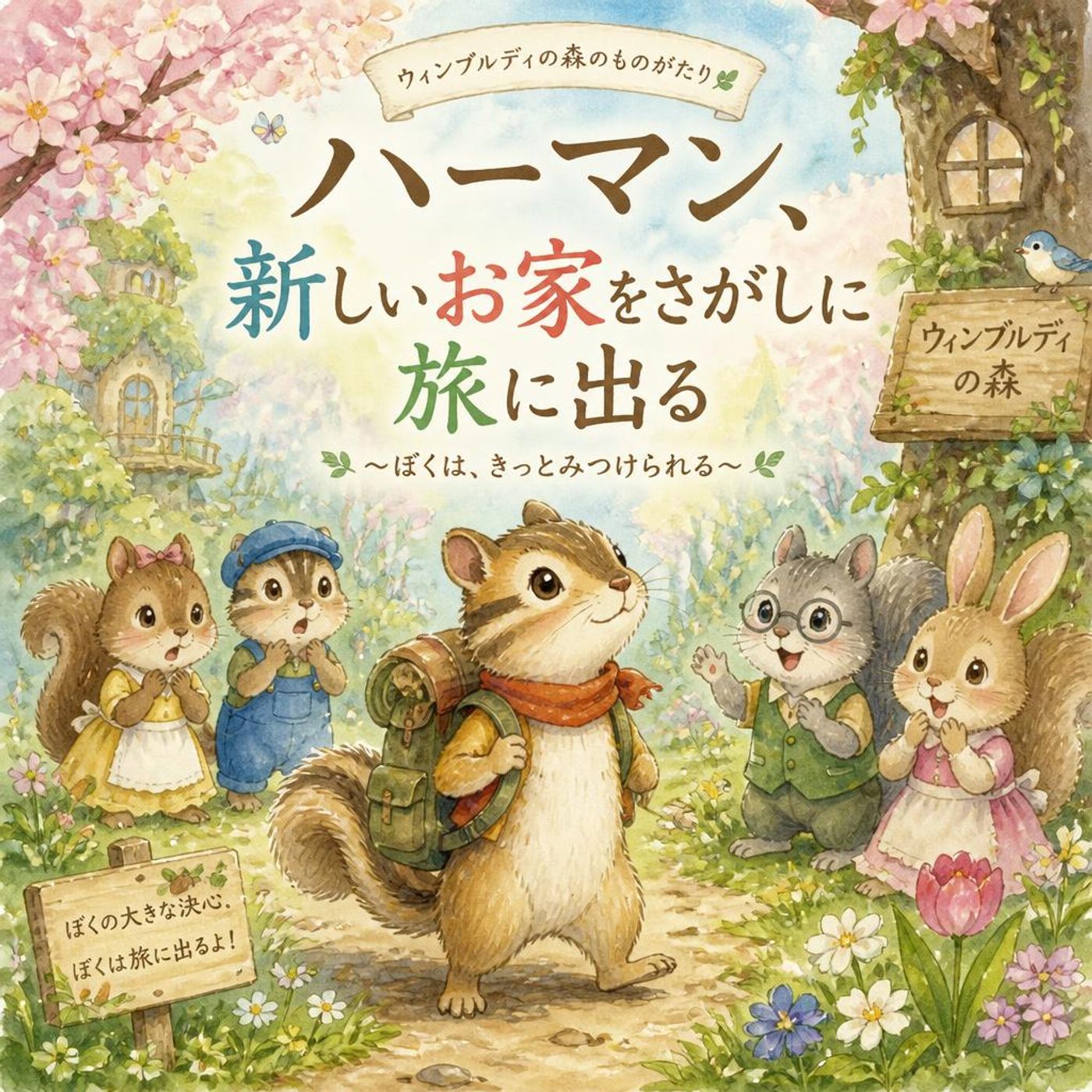【成長・冒険】シマリスのハーマン、はじめての「さよなら」と森の外への大冒険 episode artwork