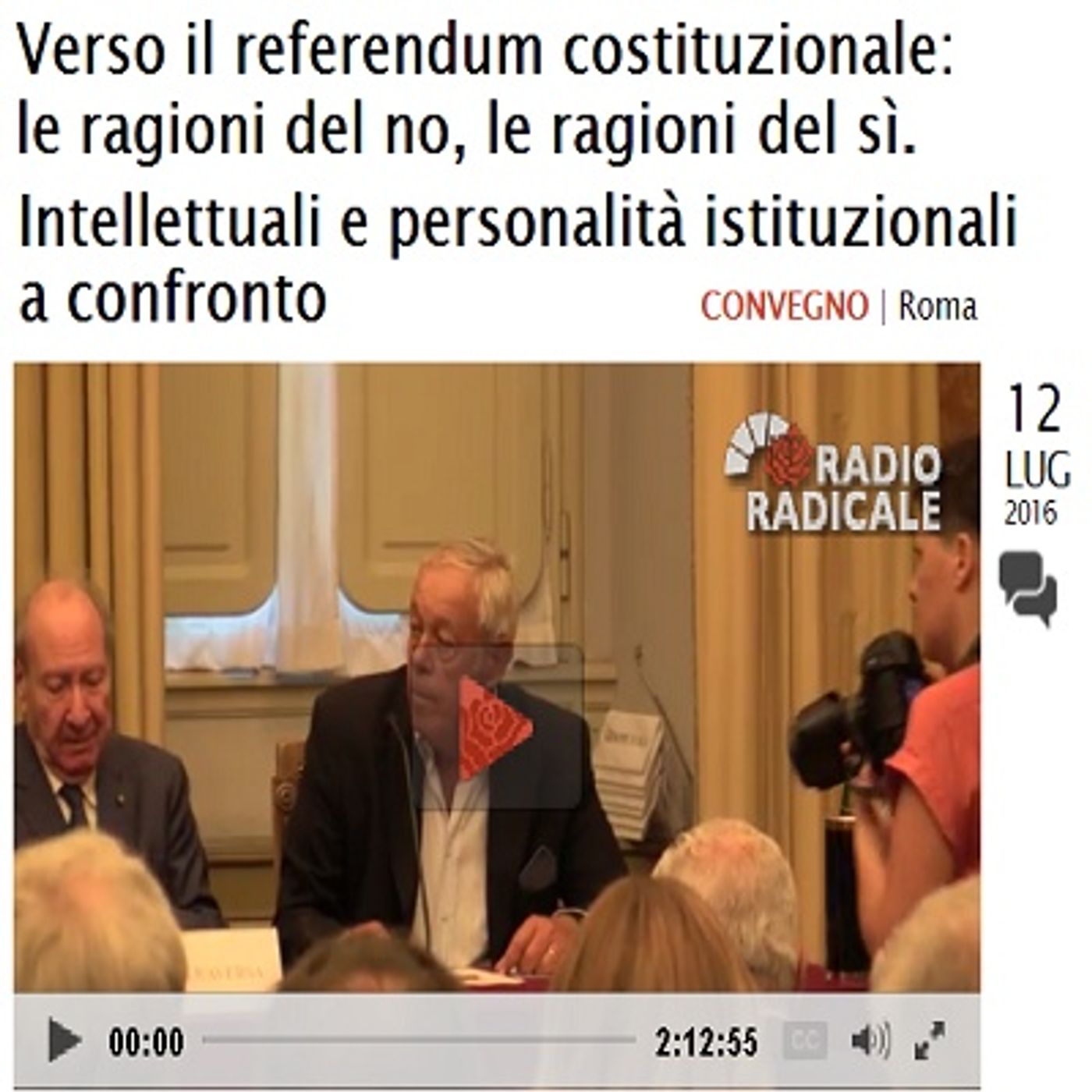 Verso il referendum costituzionale: le ragioni del no, le ragioni del sì. Intellettuali e personalità istituzionali a confronto episode artwork