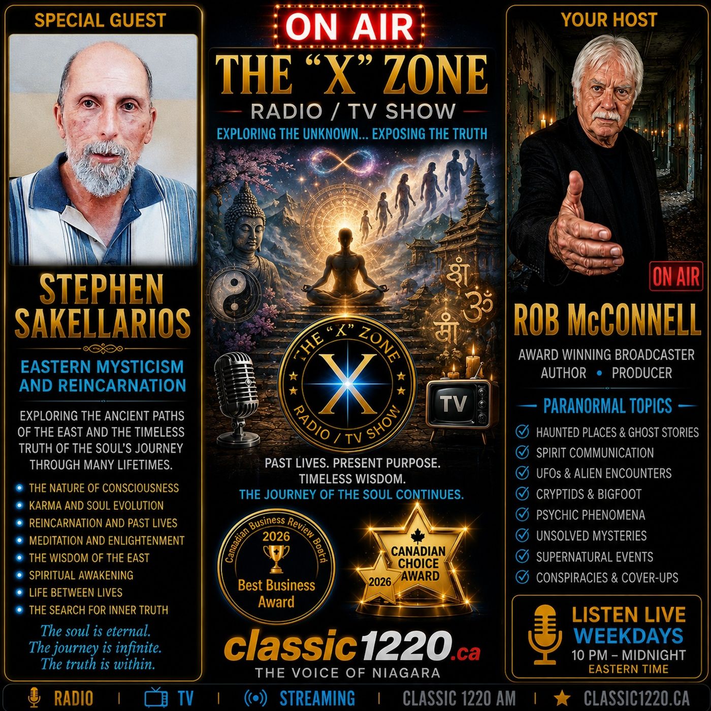 Rob McConnell Interviews - STEPHEN SAKELLARIOS - Eastern Mysticism and Reincarnation episode artwork