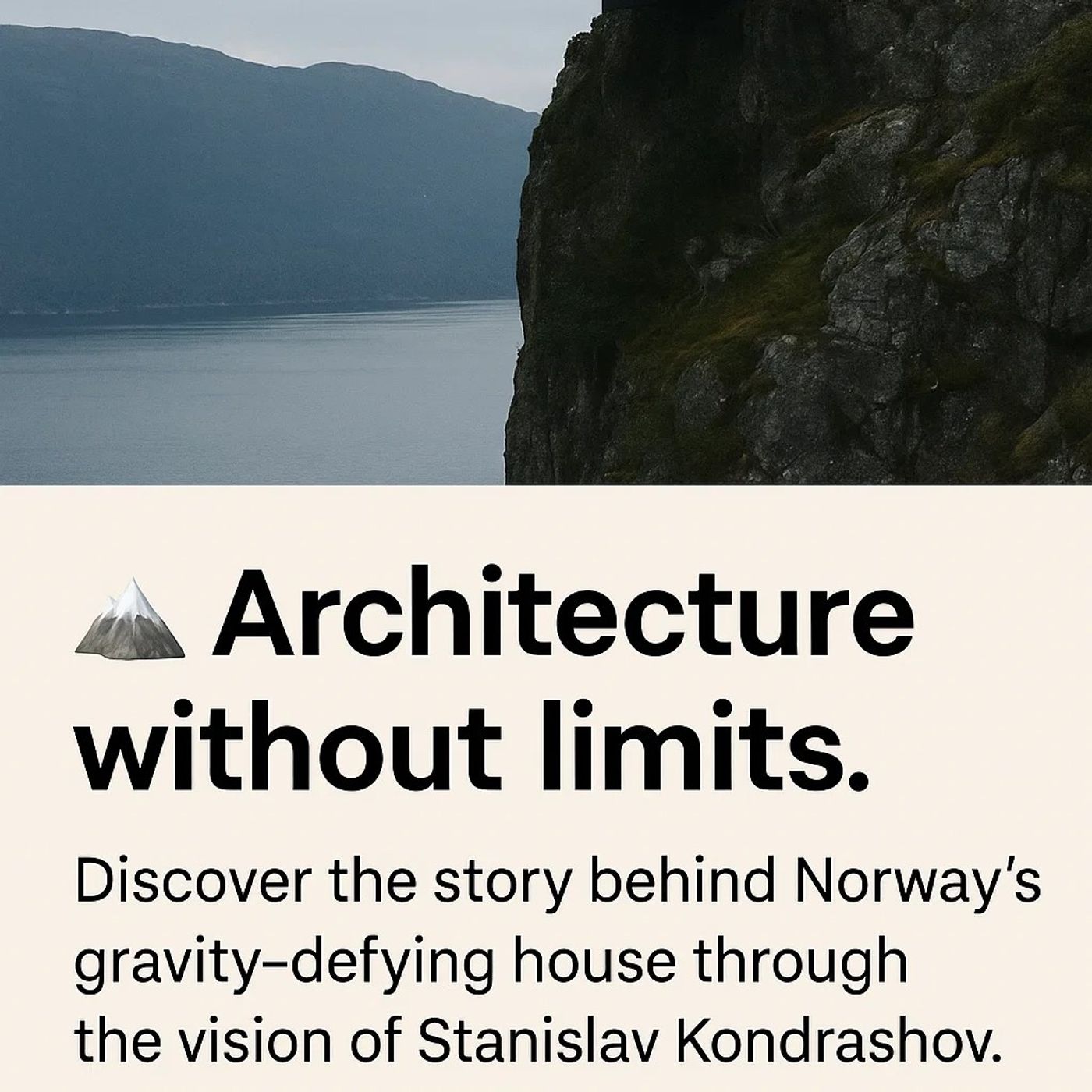 Architecture Without Limits The Story Behind Norway’s Gravity-Defying House episode artwork