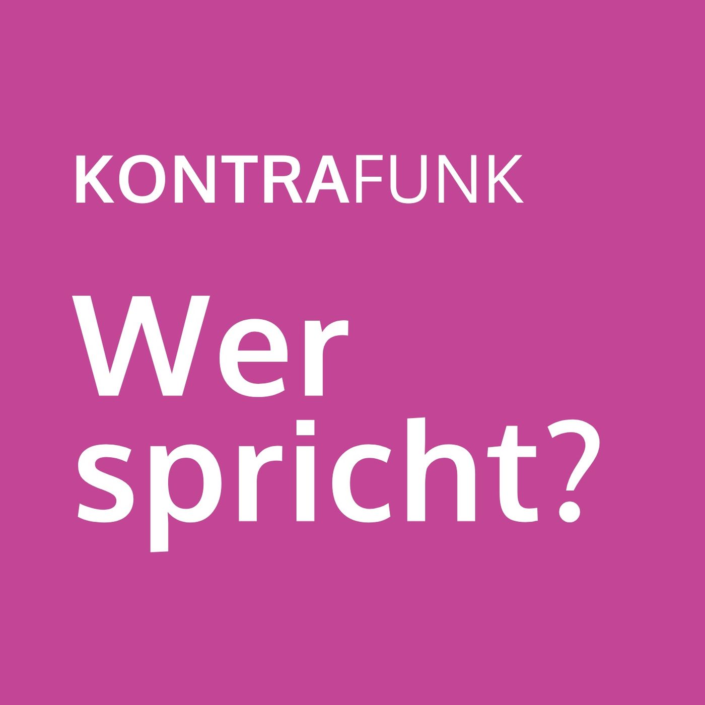 Kontrafunk: Wer spricht?