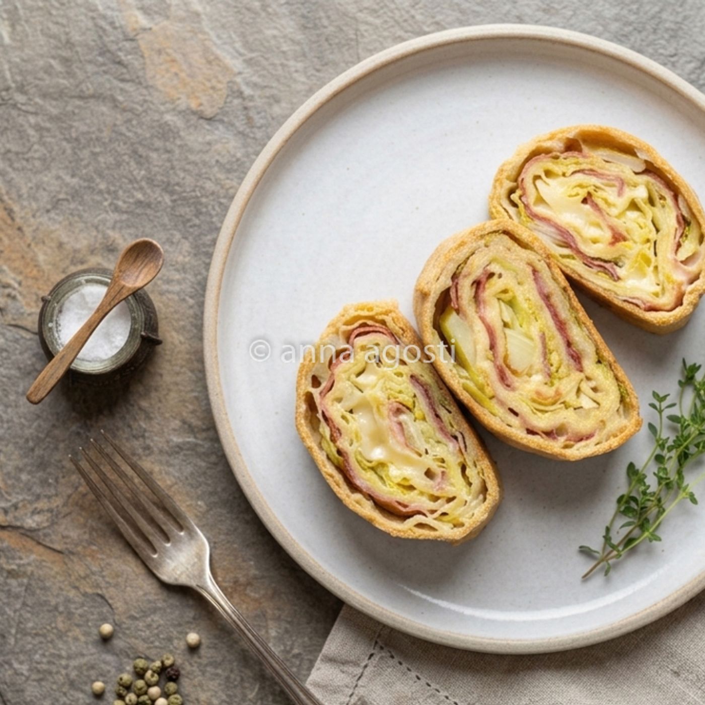 STRUDEL SALATO VERZA COPPA E SCAMORZA AFFUMICATA