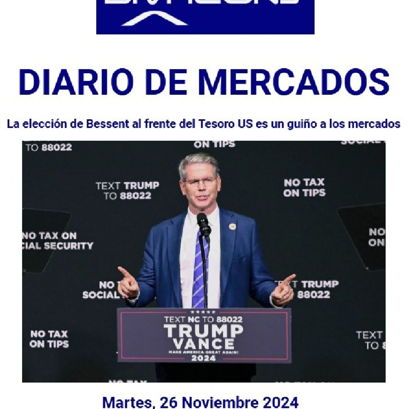 PODCAST PREMIUM DIARIO DE MERCADOS Martes 26 Nov 2024 episode artwork