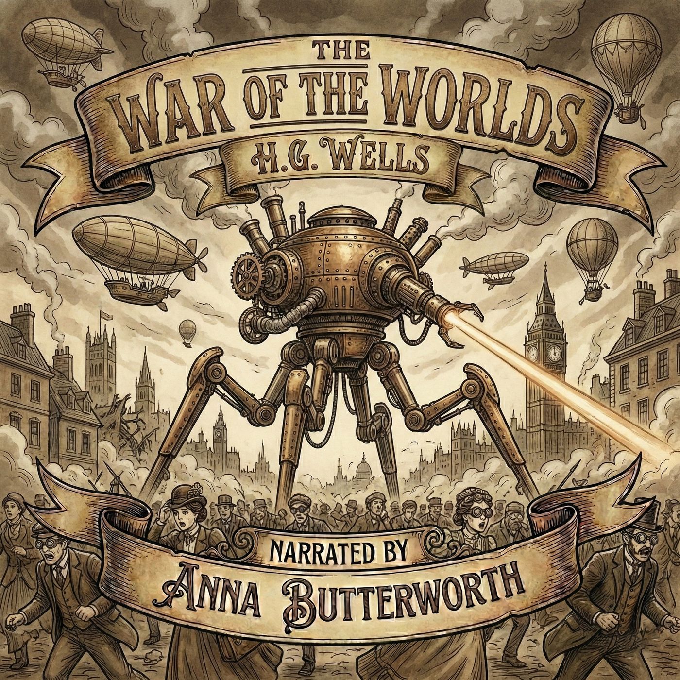 The War of the Worlds, audiobook cover art