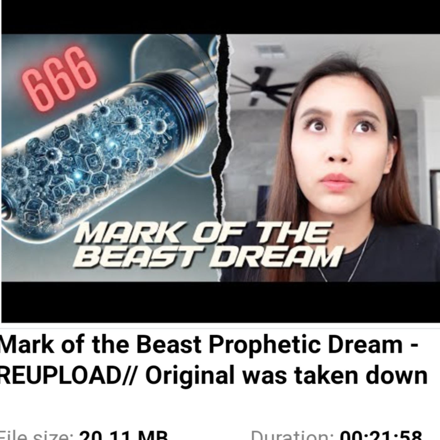 Mark of the Beast Prophetic Dream - REUPLOAD// Original was taken down episode artwork