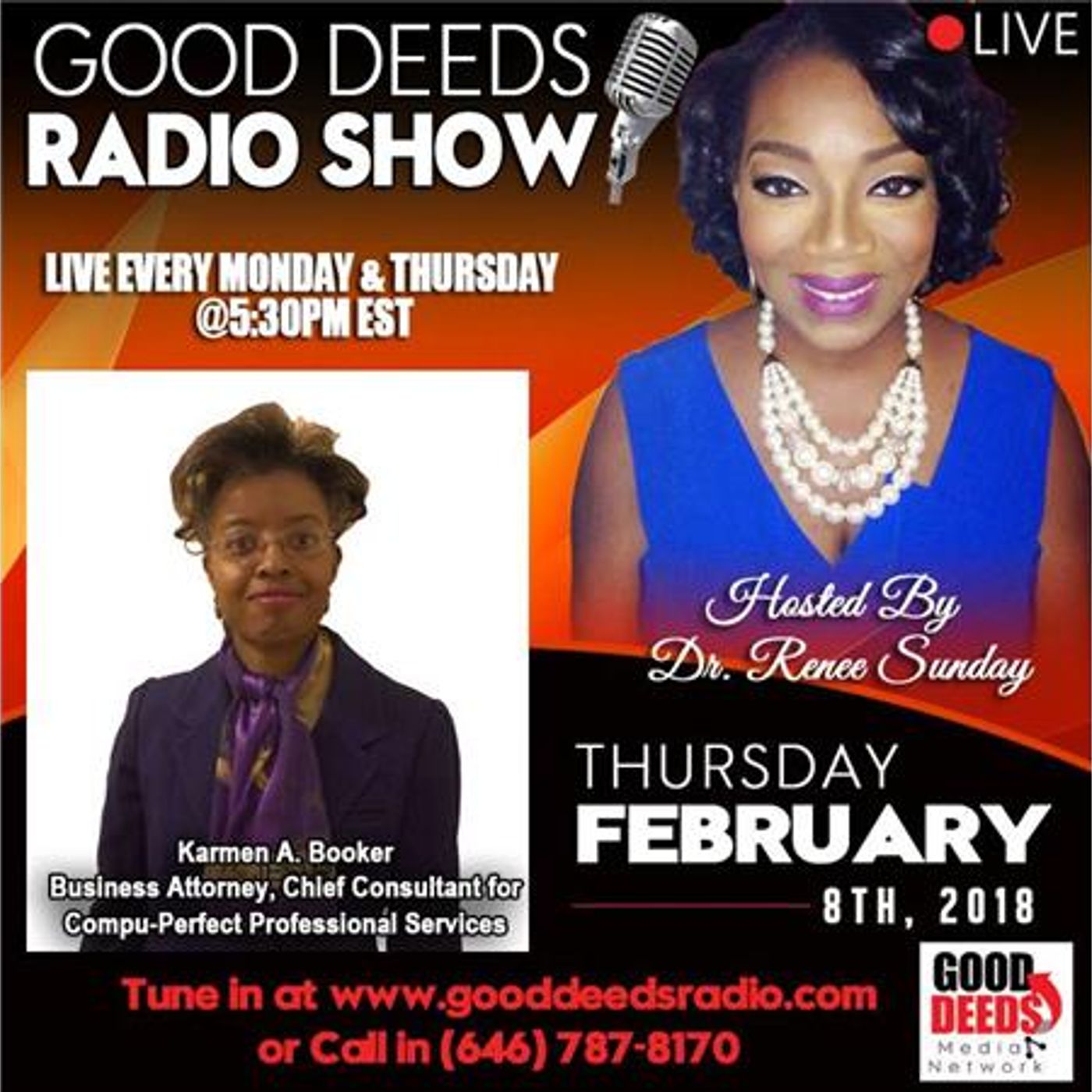 Karmen A. Booker Business Attorney, Chief Consultant for Compu-Perfect on GD episode artwork