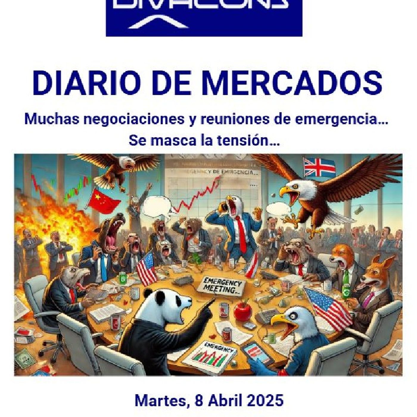 PODCAST en abierto DIARIO DE MERCADOS Martes 8 Abril 2025 episode artwork